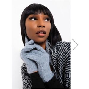 Akira Fuzzy Gray New School Touch Screen Gloves